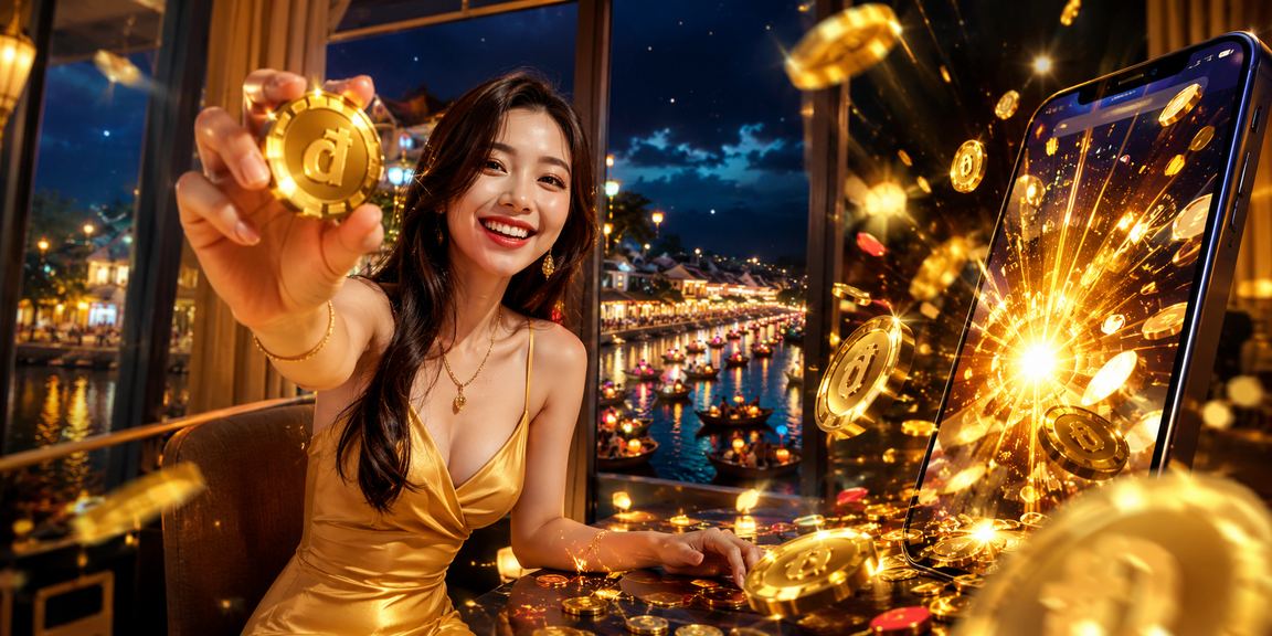 Người dùng tại lễ hội Hội An theo dõi cấp VIP và casino trực tuyến trên điện thoại
